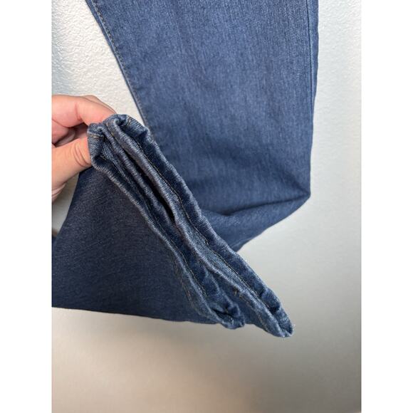 Mlle Penelope Jeans Womens Size 14 Blue Denim Rhinestone Mid Rise Straight Ankle - Picture 3 of 9